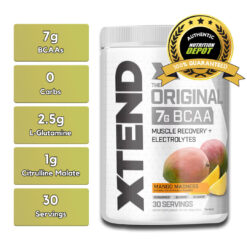 XTEND BCAA, MANGO MADNESS, 30 SERVING nutritional information