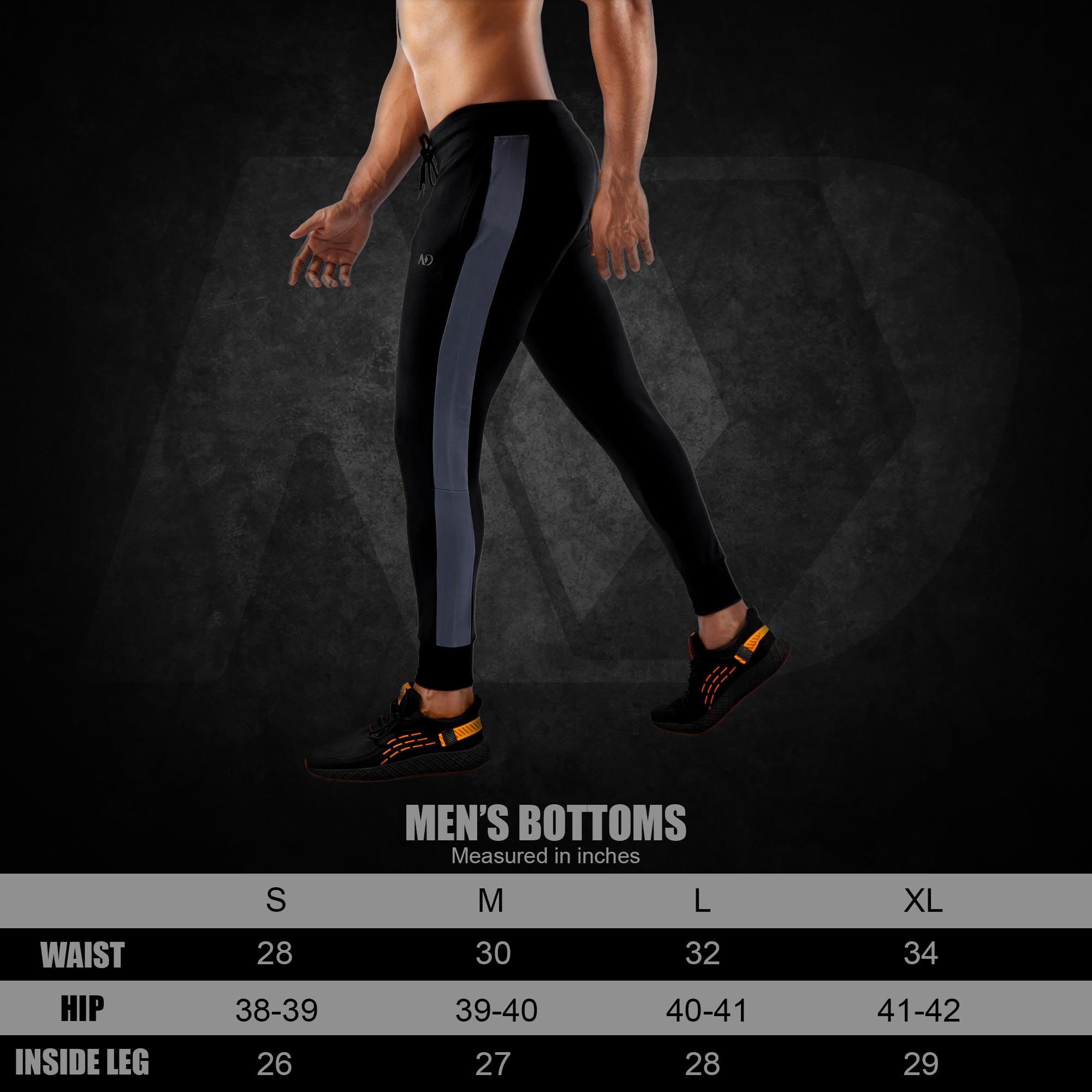 SIZE CHART ESSENTIAL JOGGER