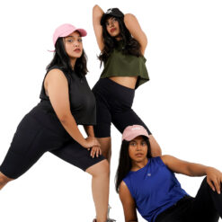 SheActive Perform Dry-TECH Boxer Crop Top (Jet Black) 10