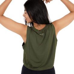 SheActive Perform Dry-TECH Boxer Crop Top (Olive) 8