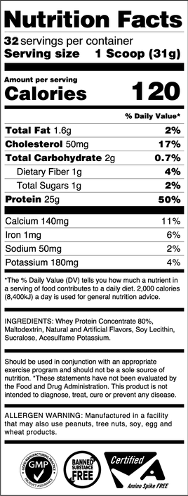 Whey Labs, Pro Standard 100% Whey Protein, Vanilla Ice Cream, 2 Lbs 1