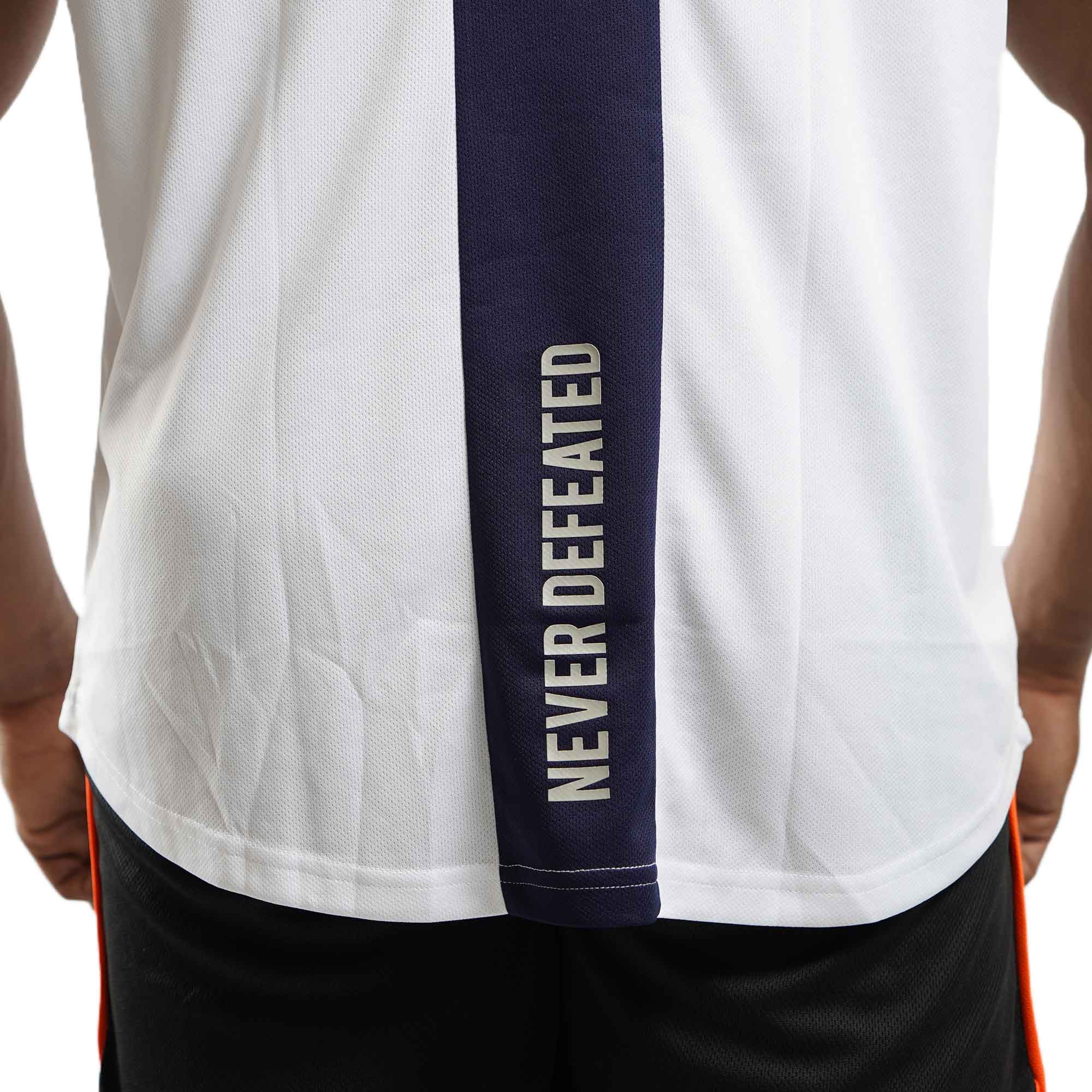 ND Training Tank Hoodie - White Navy 2