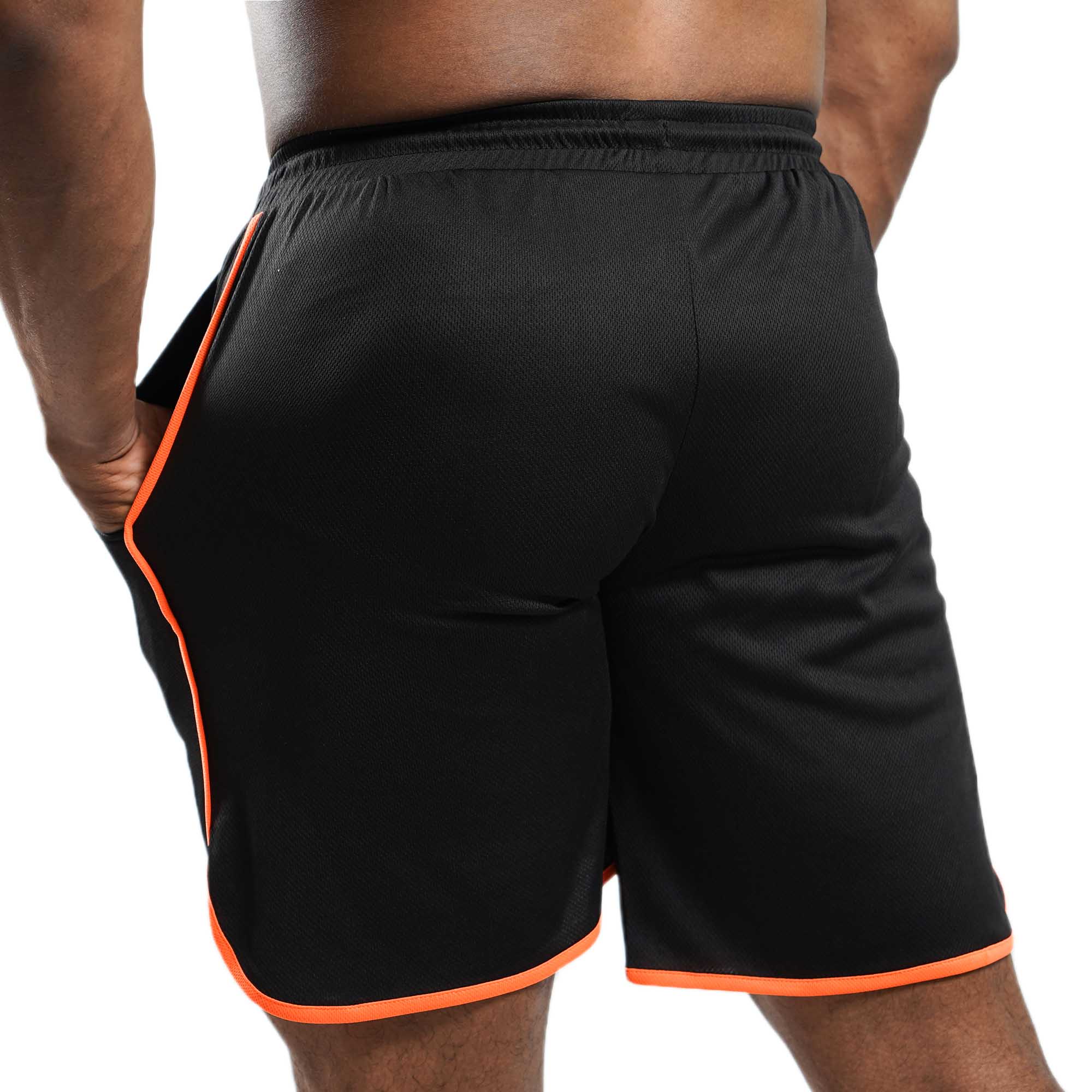 ND Training Shorts - Black Orange 2