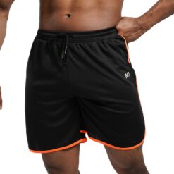 ND TRAINING SHORTS - BLACK ORANGE
