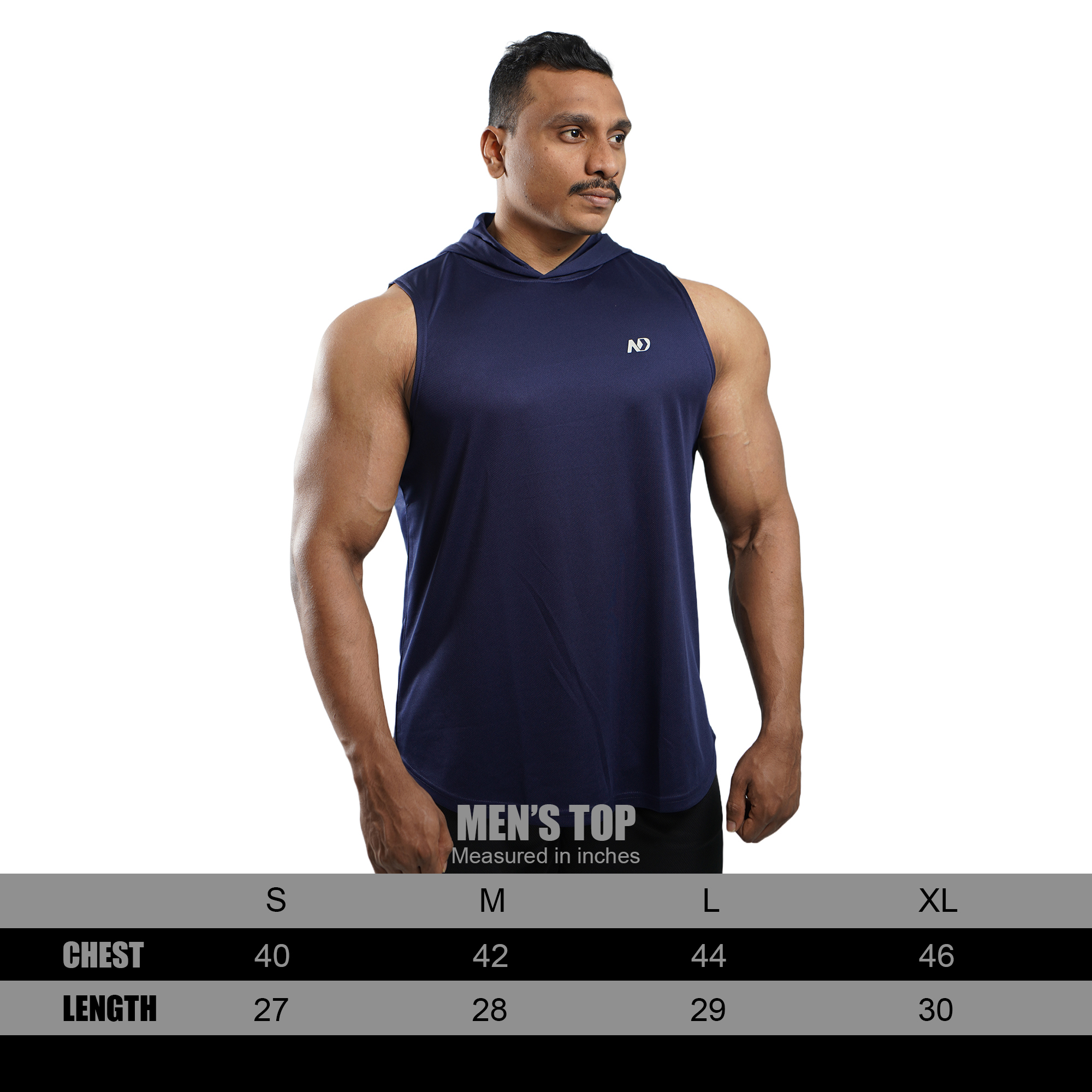 SIZE CHART TRAINING HOODIE TANK
