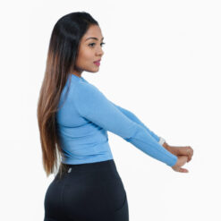 SheActive Infinity Long Sleeve Training Crop - Blue 8