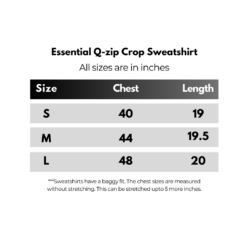Essential Q-Zip Crop Sweatshirt- Indigo 11