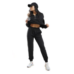 Essential Q-Zip Crop Sweatshirt- Midnight 8