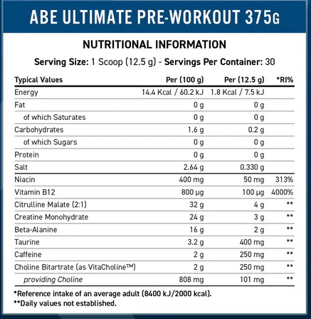 Applied Nutrition ABE Ultimate Pre Workout, Swizzels Refreshers Lemon, 30 Serving 2