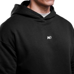 ND Essential Drop Shoulder Hoodie - Black 10
