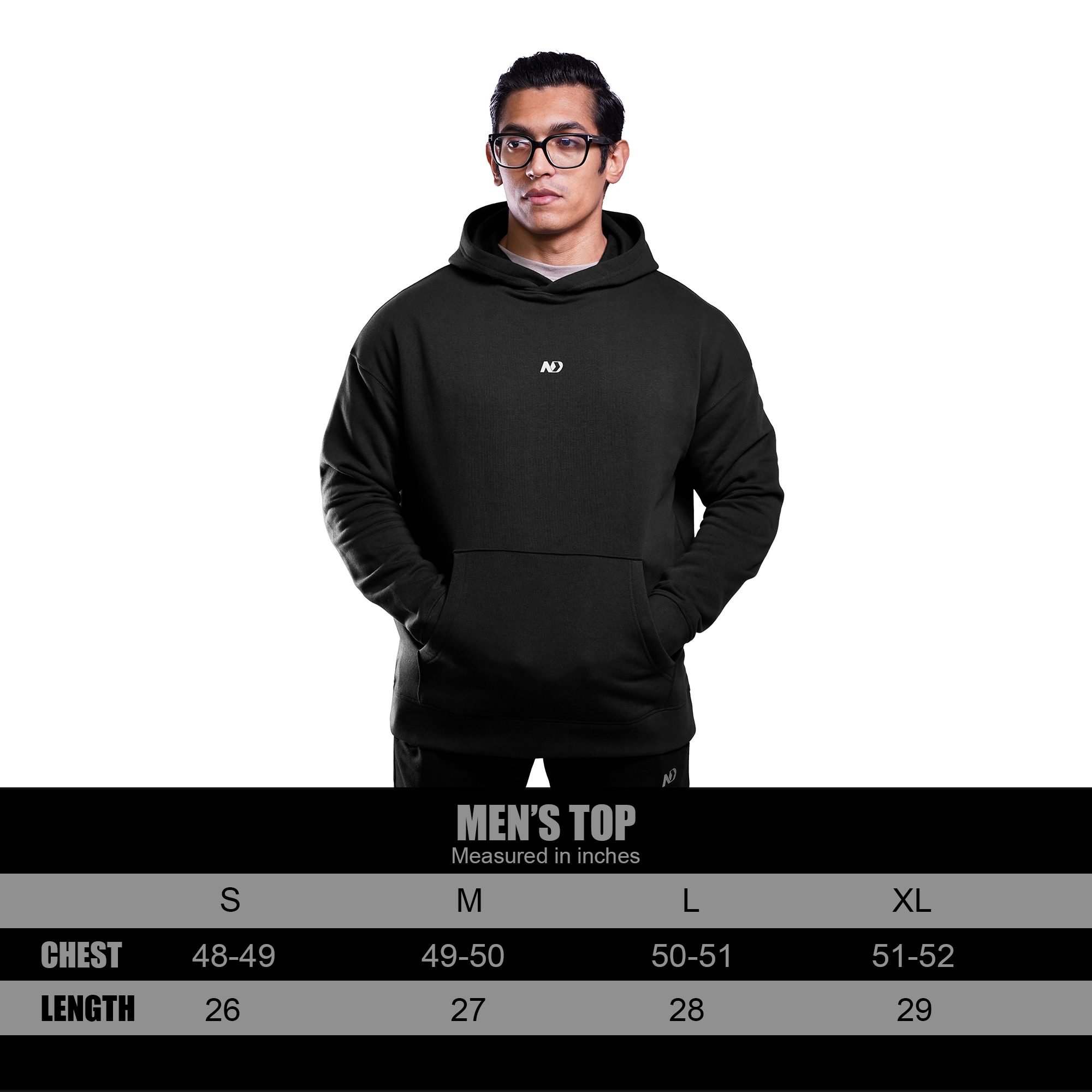 ND Essential Drop Shoulder Hoodie - Navy 7